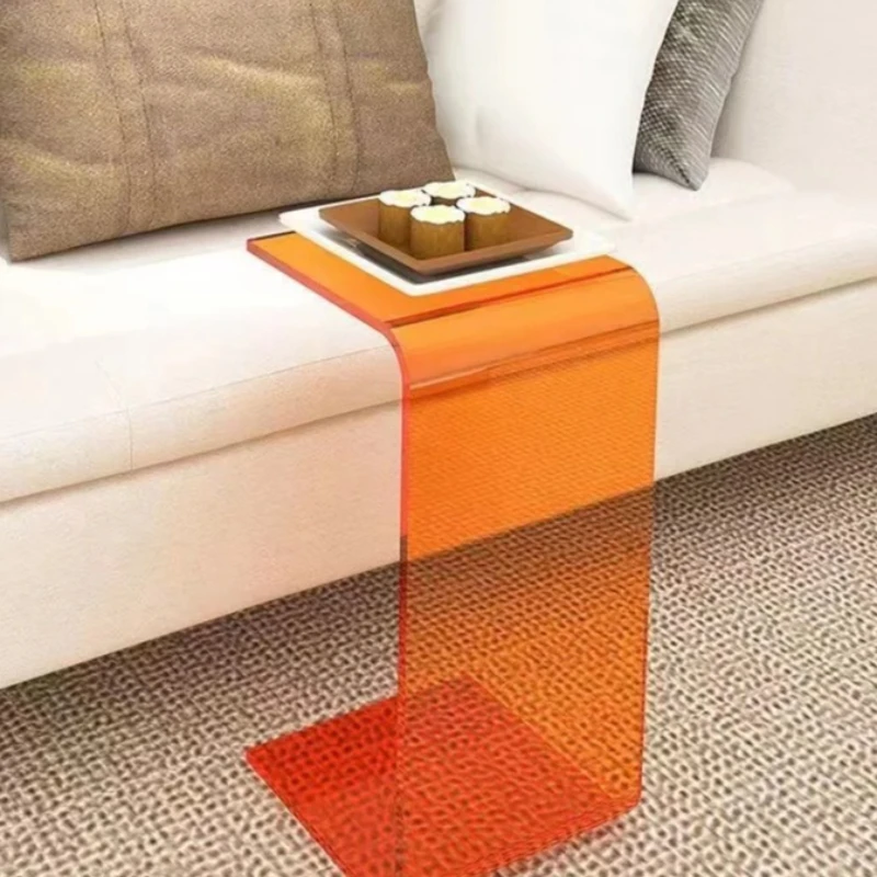 Multi-Scene Acrylic Side Table - Modern Minimalist Sofa End Table for Living Room, Bedroom & Bay Window