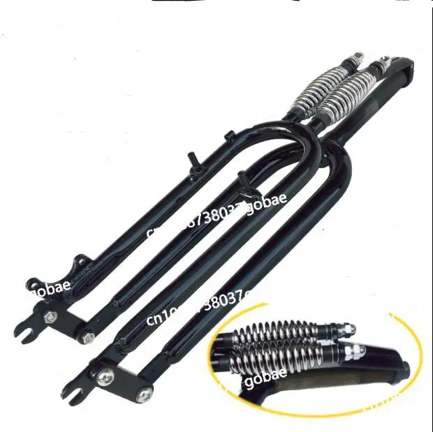 

26-дюймовый 24-дюймовый двойной пружинный шатун для пляжного велосипеда в стиле ретро, передняя вилка, модифицированный индийский V-образный тормоз