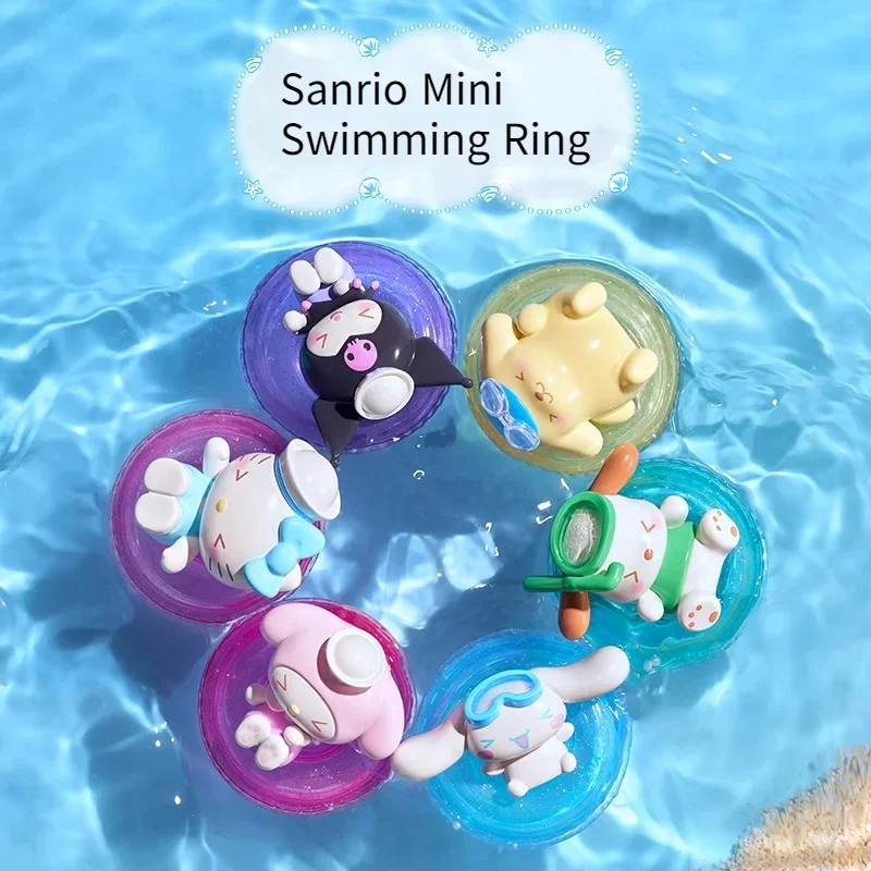 

Sanrio Mini Swimming Ring Series Blind Box Kawaii Doll Model Kuromi My Melody Hello Kitty My Melody Pachacco Pumpumporin