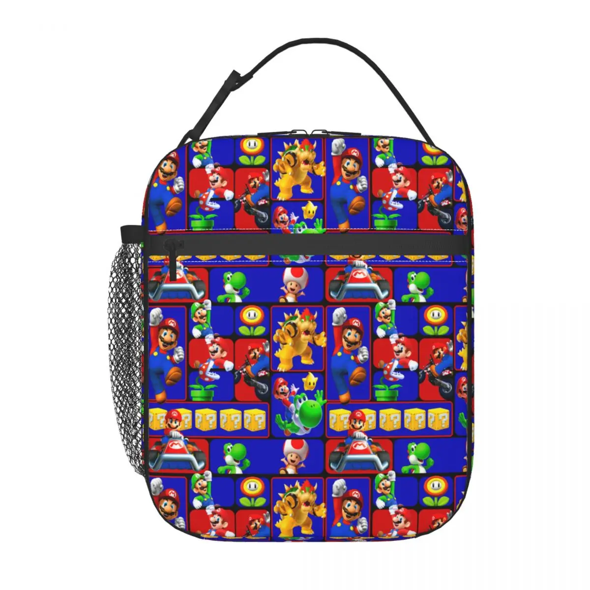 Custom M-Marioes Video Game Brothers And Friends Lunch Bag Women Cooler Thermal Insulated Lunch Box for Adult Office view 2