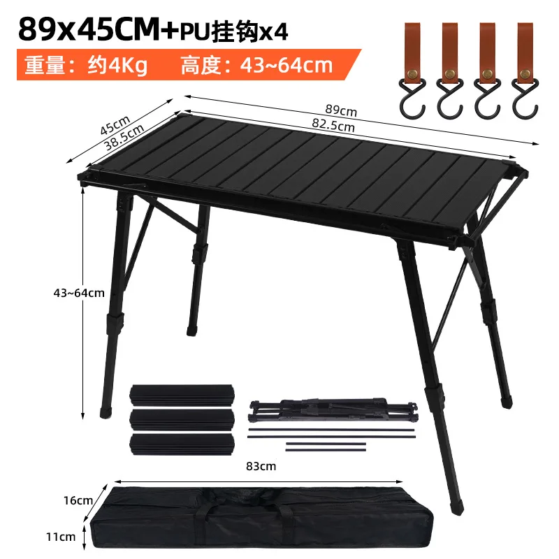 Outdoor Aluminium Plaat Tafel Loempia Tafel Camping Opvouwbare Draagbare Hefbare Picknick Barbecue Tafels IGT Mobiele Keukentafels