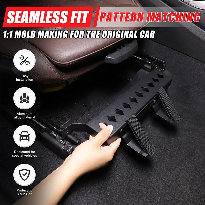 For 2018-2023 BMW X3 Co-Driver Seat Extinguisher Bracket Accessories Aluminum Alloy Black 1pcs (Magic Belt)