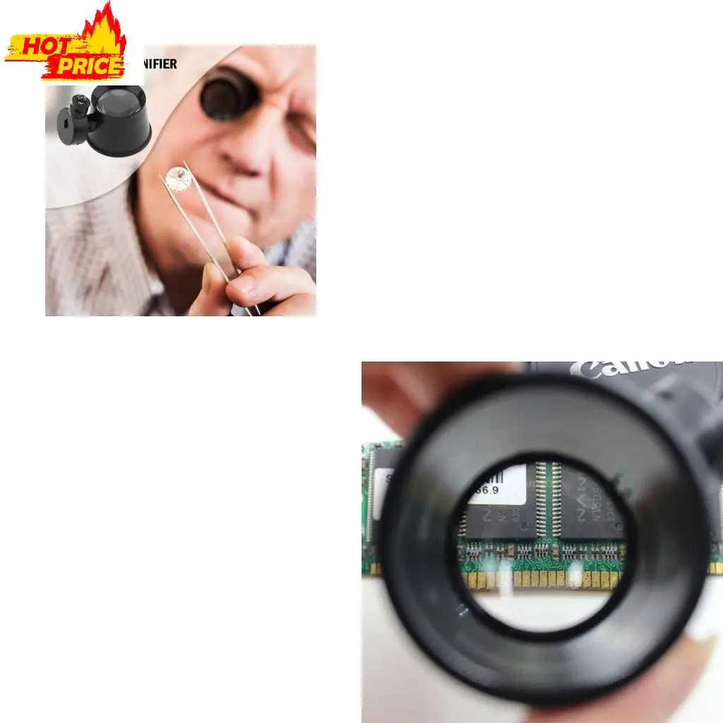 Jewelers Loupe Portable Monocular Magnifier Experimental Tools Glasses Jewelry Tools 10X Eye Magnifier Lens
