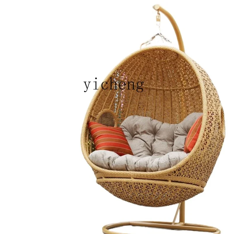 ZK Balcony Hanging Basket Chair Indoor Swing Nest Cradle Chair Household Double Hammock