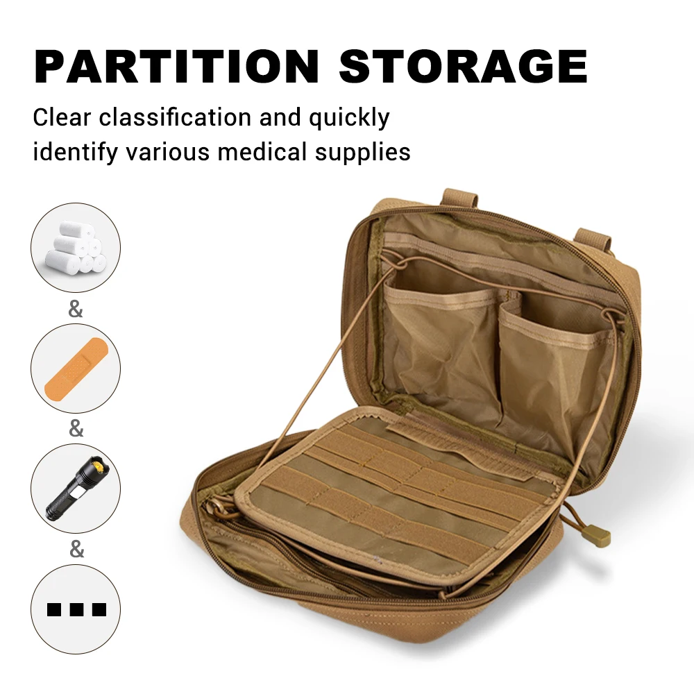 Bolsa táctica MOLLE organizador EDC riñonera caza y escalada - imagen 3