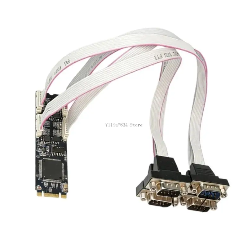M.2 M+B To 4 Port RS485 RS422 Industrial Card Easy Installation Expansion Card Transfer for Automation Control