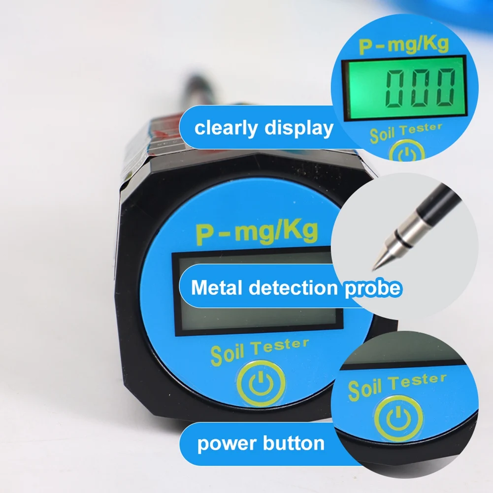 ABKS-Soil Fertility Tester 0-1999Mg/Kg Soil Phosphorus Meter Soil Detector Nutrient Analyzer For Garden Plant For Growing