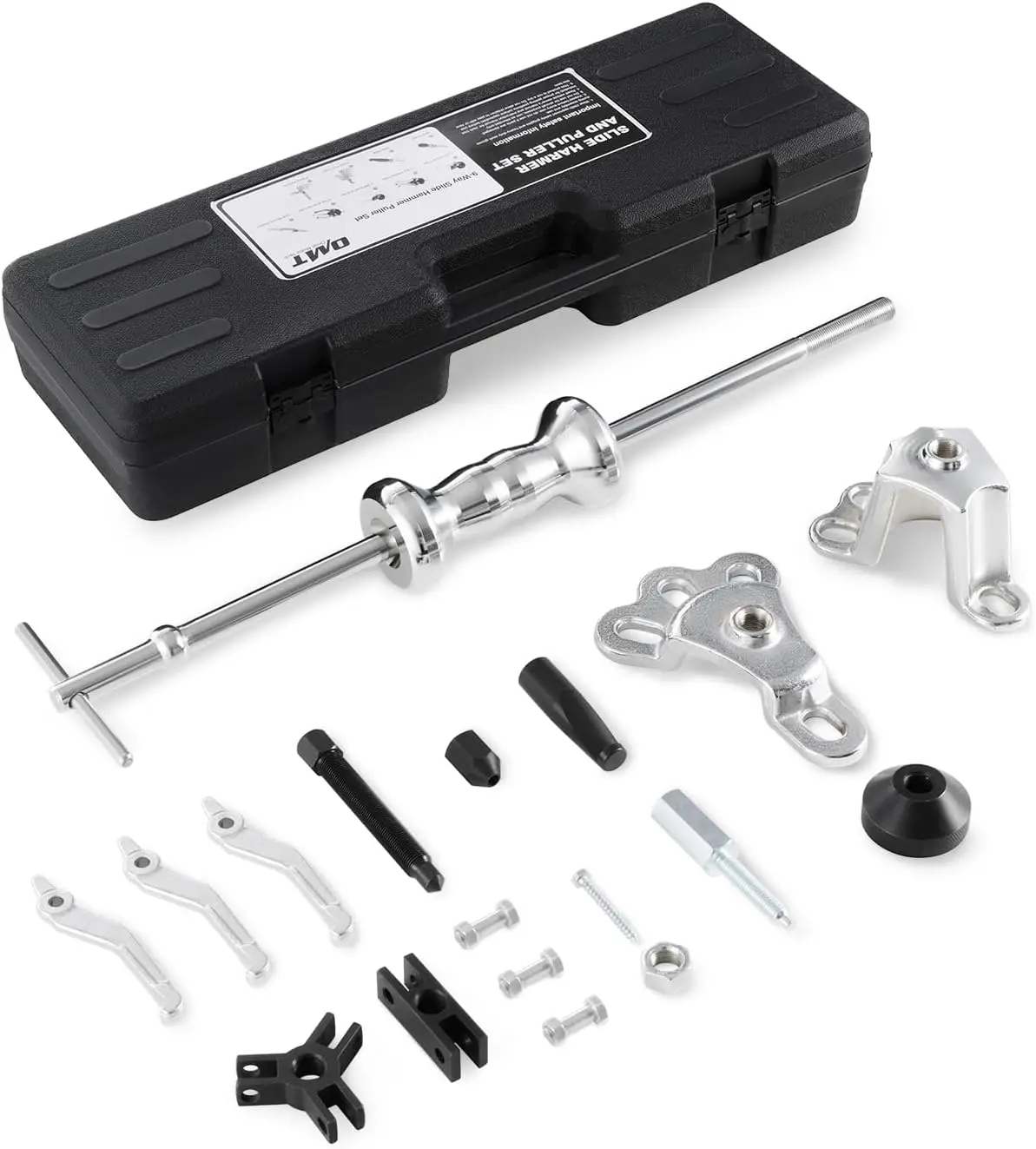 

9-Way Slide Hammer Puller Set for Hubs, Axles, Bearings & More - Durable All-in-One Tool Kit
