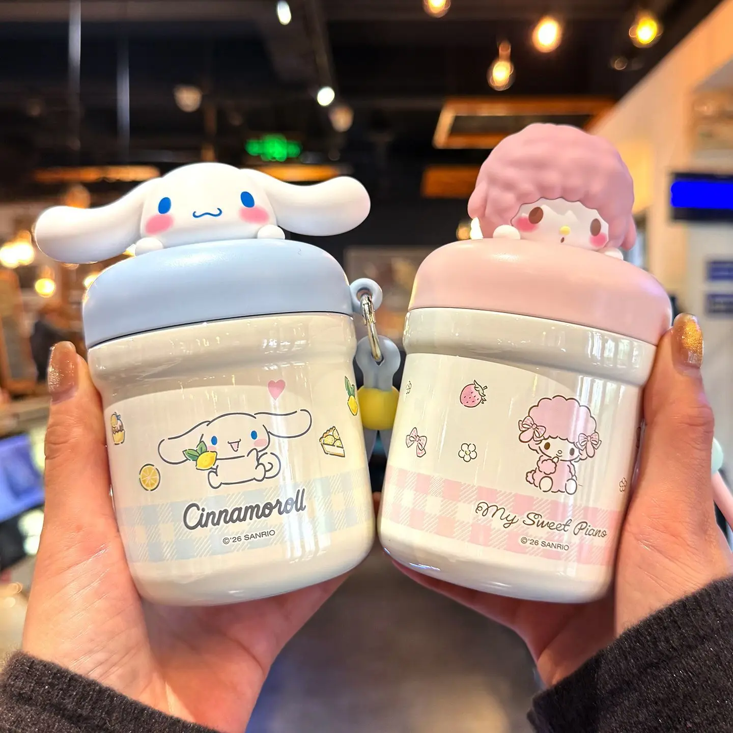 

Anime Sanrio Hello Kitty Insulated Tumbler for Women Cute Portable Water Bottle Stylish Student Cup High Thermos Cup Cartoon New