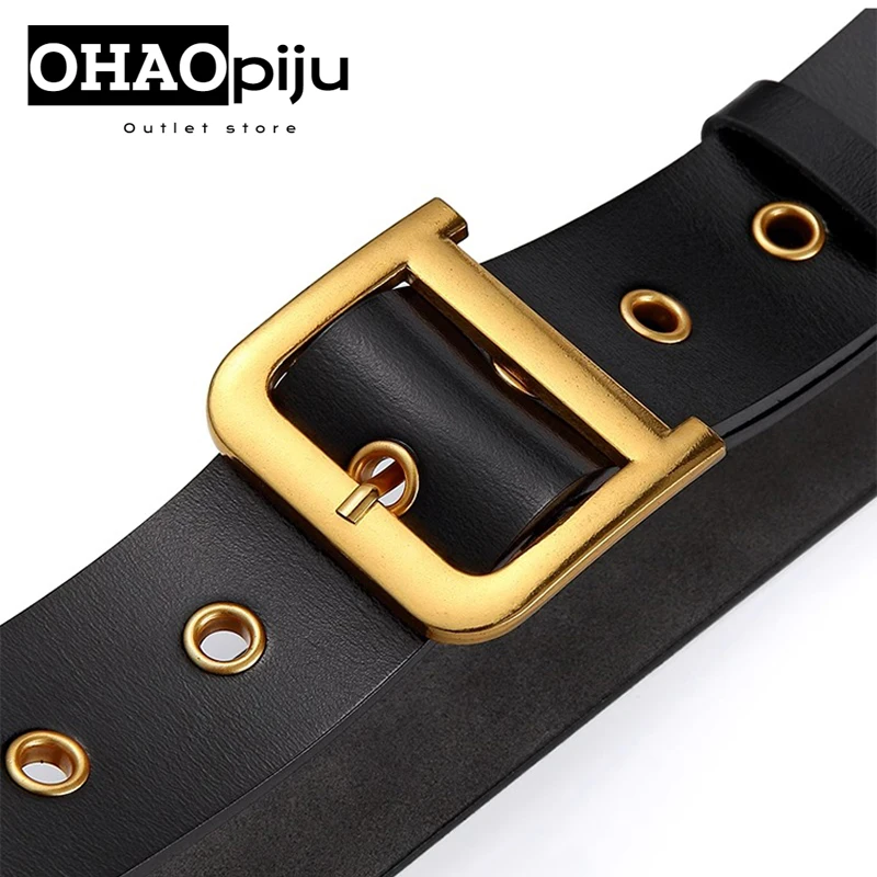 2024 New Fashion Luxury Brand Leather  Women Waist Belt For Female Strap Casual Jeans Decorative Belts Free Shiping  for Women