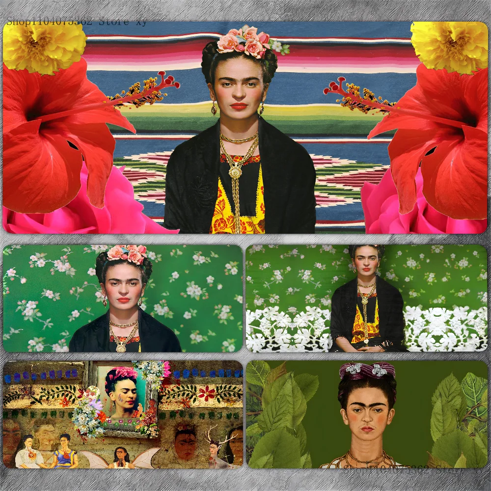 Frida Kahlo Mousepad Large Keyboard Desk Mat Gaming Mouse Pad LockEdge Non-slip Mat