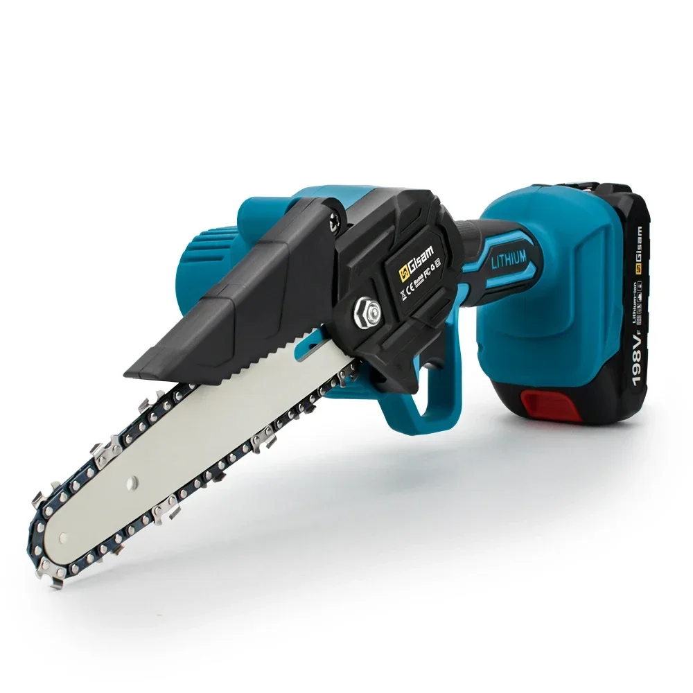 6 Inch Kettingzaag Draadloze Elektrische Zaag Handheld Tuin Logging Kettingzaag Hout Snijden Power Tool Voor Makita 18V Batterij