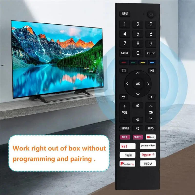 A31T ERF3A80 Remote Control Replacement for Hisense 4K Android UHD Smart TV 43A6G 50A6G 55A6G 65A6G 75A6G