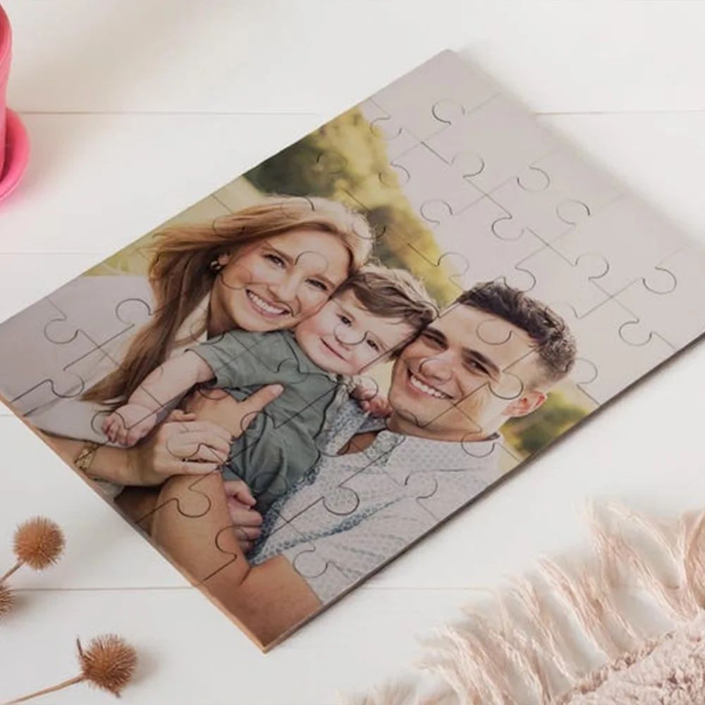 Custom Photo Wood Jigsaw 35/300/500/1000pcs Personalized Puzzle for Wedding Party Favor