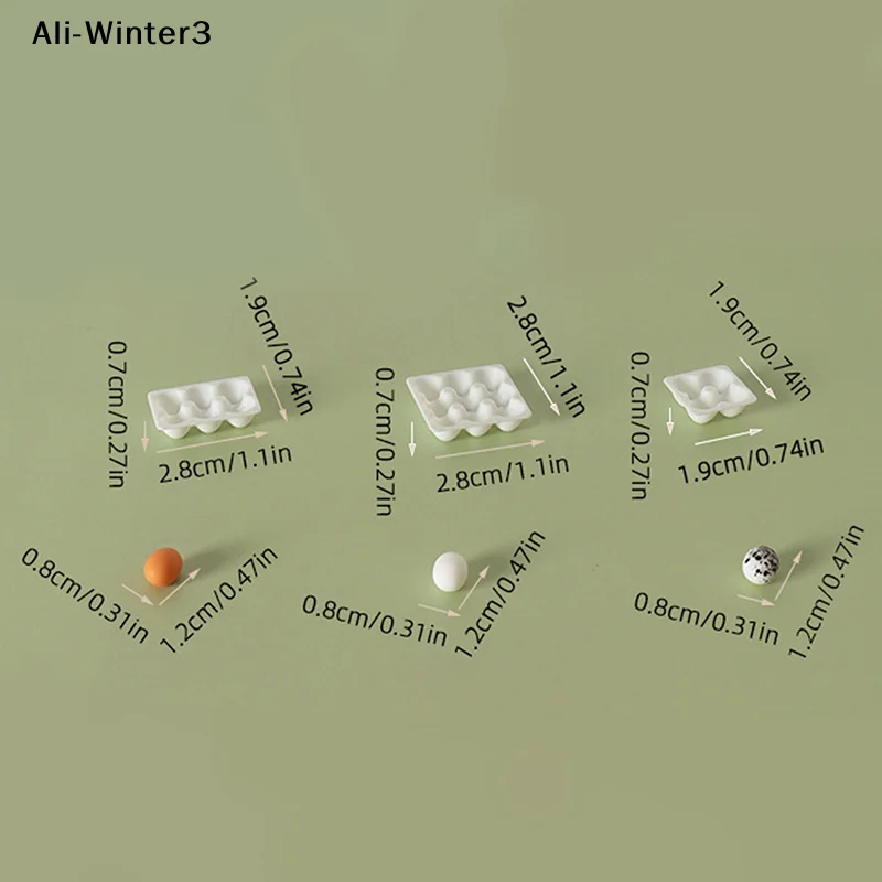 ถาดไข่จิ๋วสำหรับบ้านตุ๊กตา 1/12 กล่องไข่จำลอง ของตกแต่งครัวบ้านตุ๊กตา อาหาร ไข่ ของตกแต่งฉากชีวิตในบ้านตุ๊กตา อุปกรณ์ตกแต่ง