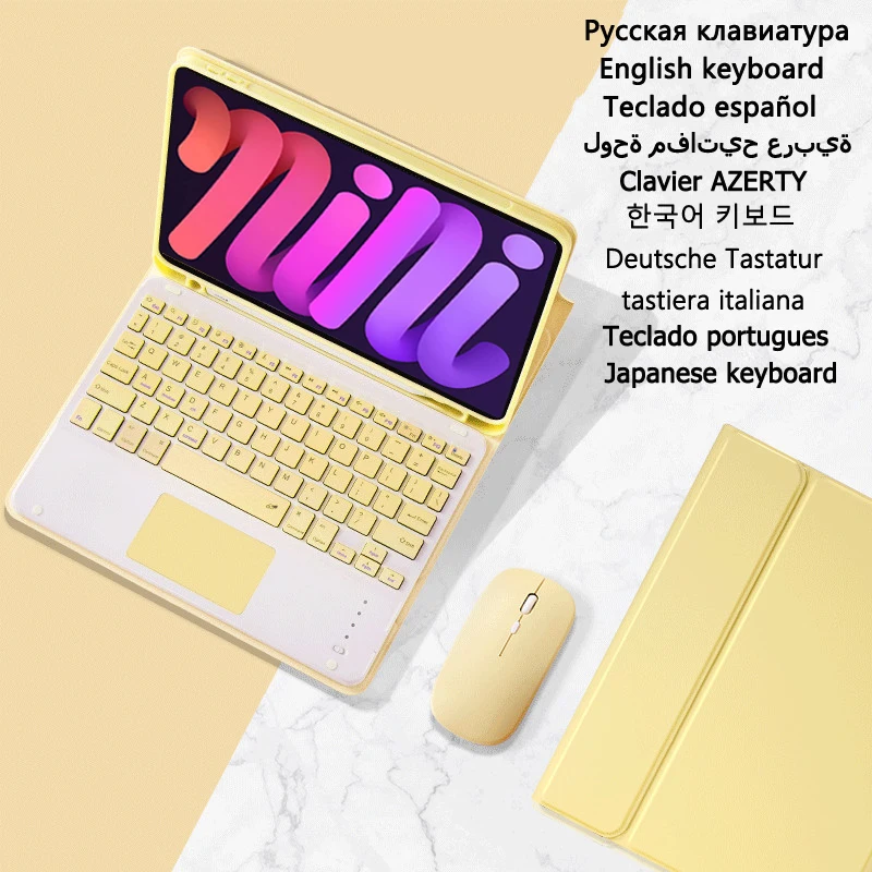 

Touchpad Keyboard Case for iPad Mini 5 Keyboard Case for iPad Mini Case 5 4 3 2 1 Korean Japanese Spanish Keyboard Cover
