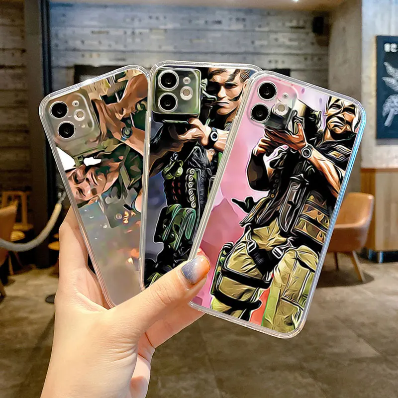 Case for iPhone 8 7 Plus 6S SE X XS 14 Pro 13 Mini XR 11 12 Pro Max Cover Arnold Schwarzenegger movie Commando 1985 Silicone