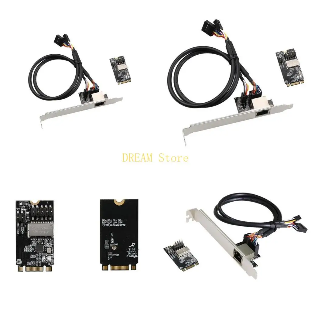 New for M.2 B-Key M-key to RJ45 Ethernet 1000Mbps Adapter / MINI PCIE Gigabit Ne Best Sale