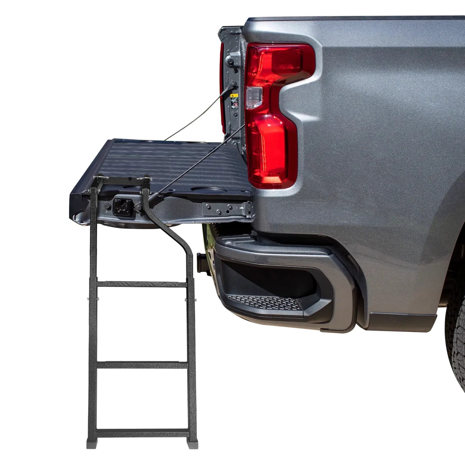 Escalera Universal para puerta trasera de camiones, altura ajustable, 34,5-42,5 ", extensión Universal plegable, compatible con camión Jeep Suv RV