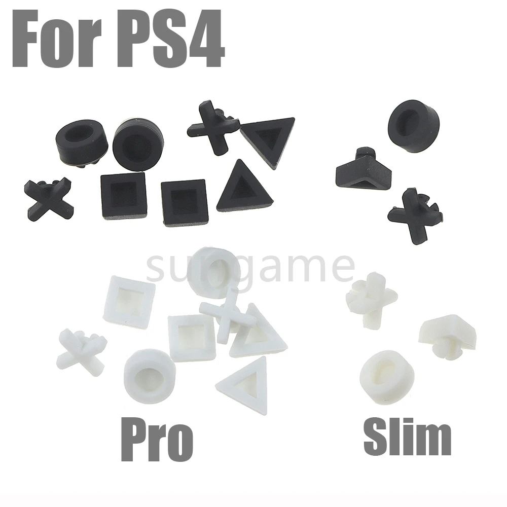 50 conjuntos de silicone inferior borracha pés almofadas capa para sony ps4 pro/slim console habitação caso