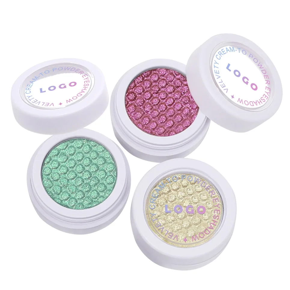 Private Label Vegan Makeup Wholesale Single Color Eyeshadow With Shimmer And Shifting Chrome Glitter Custom Logo