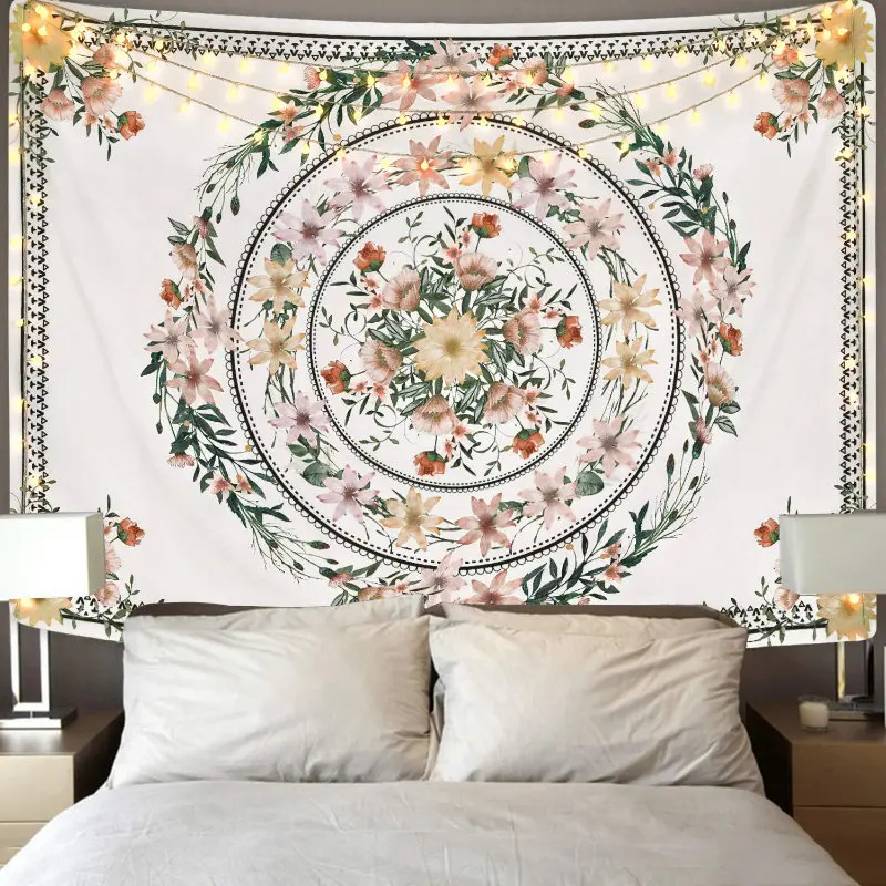 VIKAMA Sun and Moon Celestial Tapestry Wall Hanging Purple Alchemy Boho Mystical Aesthetic Wall Art Bedroom Living Room Decor