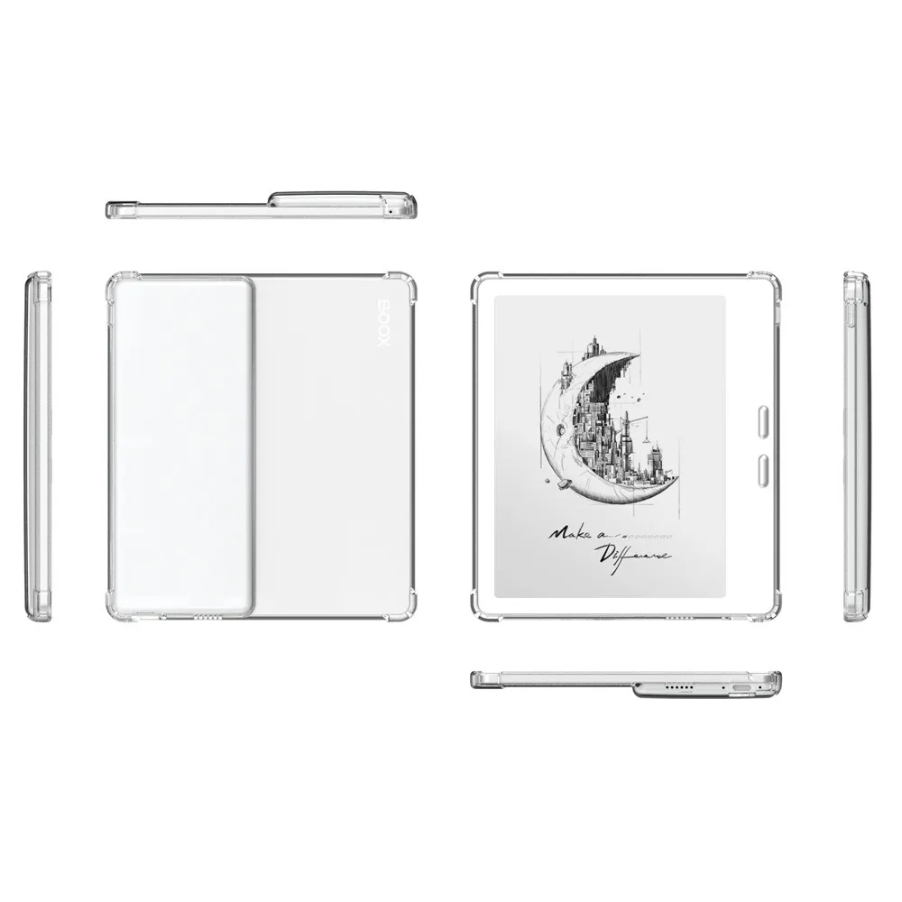 Cocok untuk Onyx Boox Leaf5 Leaf 5 5C tahun 2025, pelindung dengan empat airbag di sudut, bahan TPU transparan dan lembut.