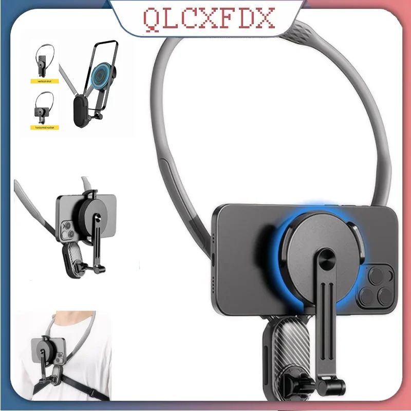 

Magnetic Neck Mount for Phones POV Phone Holder Hand Free Chest Stand Video Recording Vlog for iPhone 16 15 14 13 Android Phones