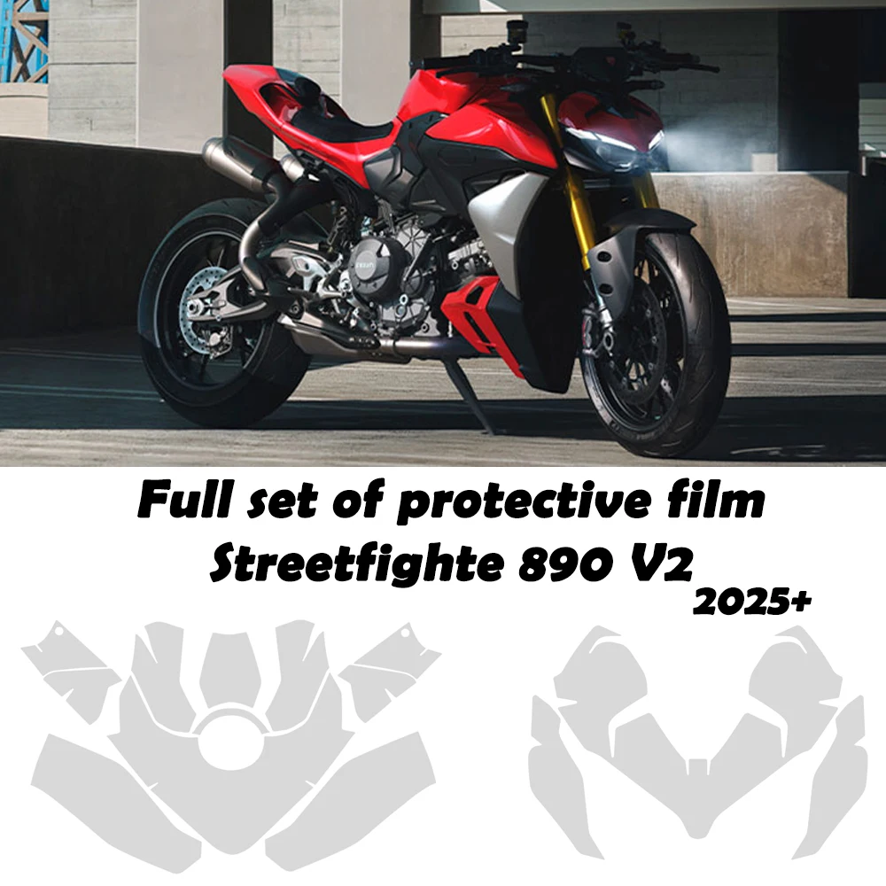 

2025 Streetfighter V2 PPF Motorcycle Invisible protective film For Ducati Streetfighter 890 V2 TPU Invisible Protective Film