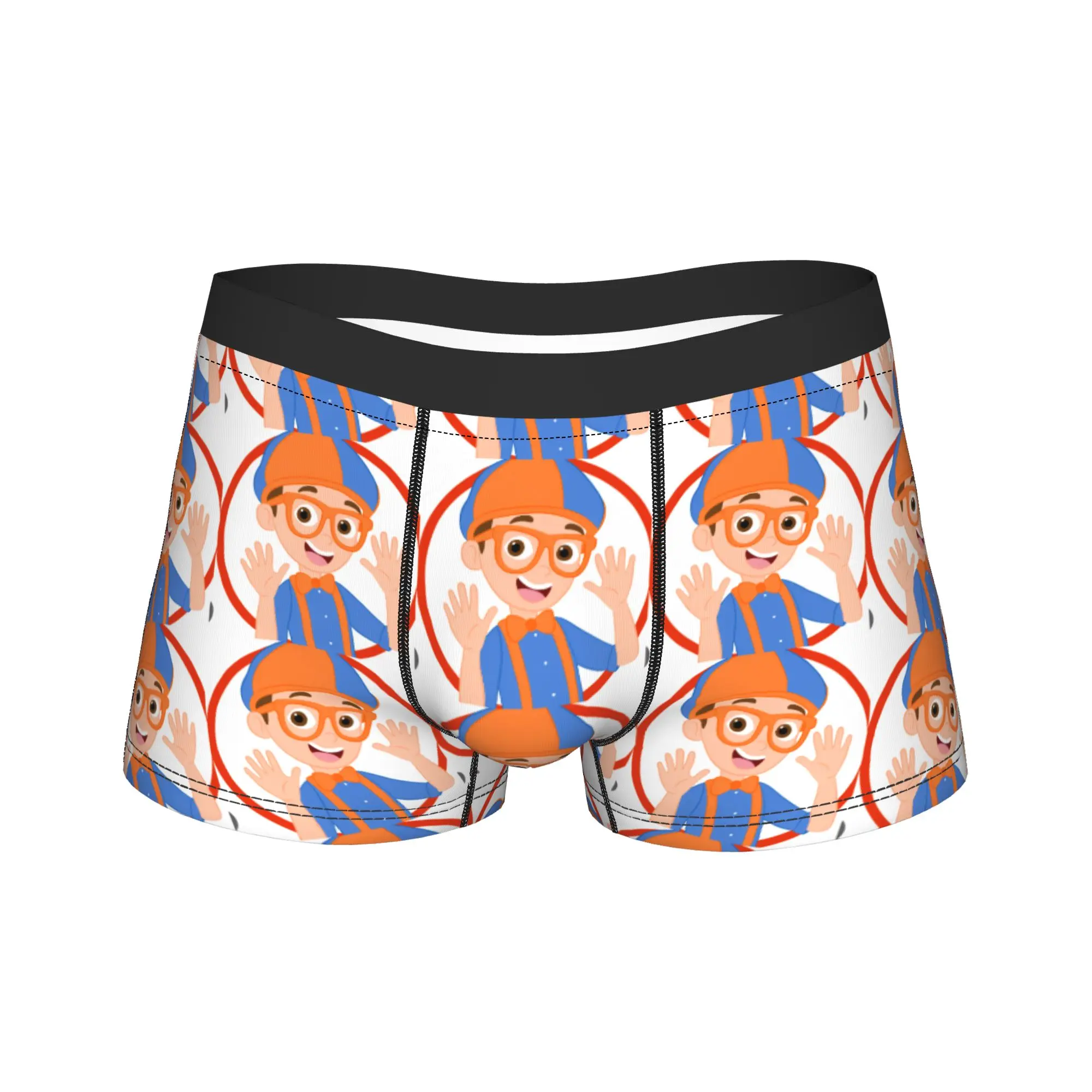 

Мужские трусы-боксеры с мультяшным принтом B-Blippiing, забавные шорты-боксеры, высококачественные, на заказ, больших размеров