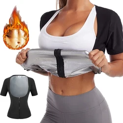 Damska kombinezon do sauny bluza wyszczuplająca gorset termomodelowy gorset Fitness Top gorset Waist Trainer urządzenie do modelowania sylwetki sportowy spalacz tłuszczu