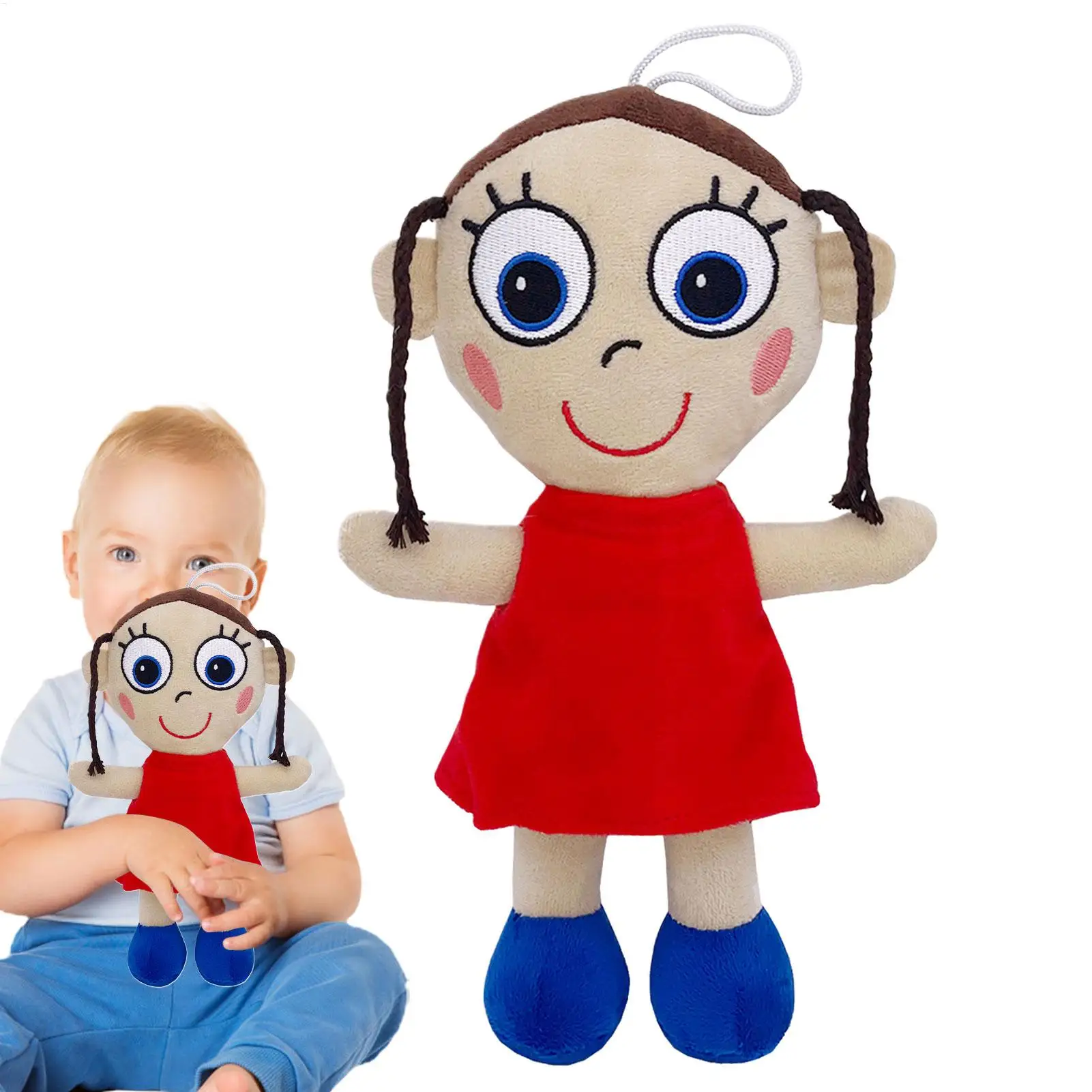 

Plush Figure Toys 9.8 Inches Soft Stuffed Figure Plush Dolls For Home Nursery Travel Classroom Playroom Living Room Car Seat