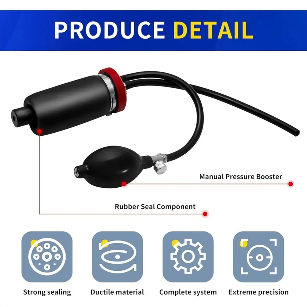 Easy Intake Adapter for Automotive Smoke Machine Inflatable Bladder Block Off Diagnostic Car Smoke Leak Tester Detector