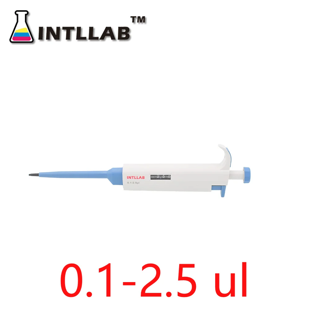 100–1000 ul MicroPipette Gun Lab Einkanal-Pipette, Pipette mit einstellbarem Volumen und Spitzen