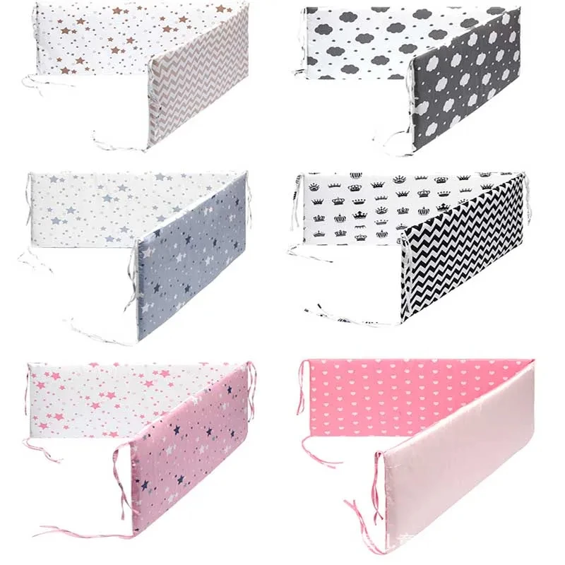 130*28 cm Babybedje Bumpers in de Wieg Set voor Pasgeborenen Katoen Gedrukt Cot Protector Voor Baby Set Wieg bumpers Baby Bumper