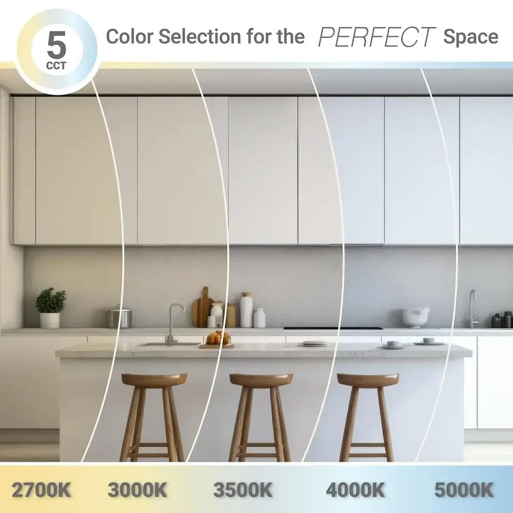Lampu Panel LED 2x1 FT Dapat Diredupkan 5CCT 2700K 3000K 3500K 4000K 5000K 2000LM Penerangan Tepi Pemasangan Permukaan CRI90 Energy Star