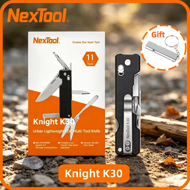 Nextool Knight EDC Knife K30 11 In 1 Pocket Knife  EDC Multi-tool Outdoor Folding Knife Mini Portable Folding Scissors Hand Tool