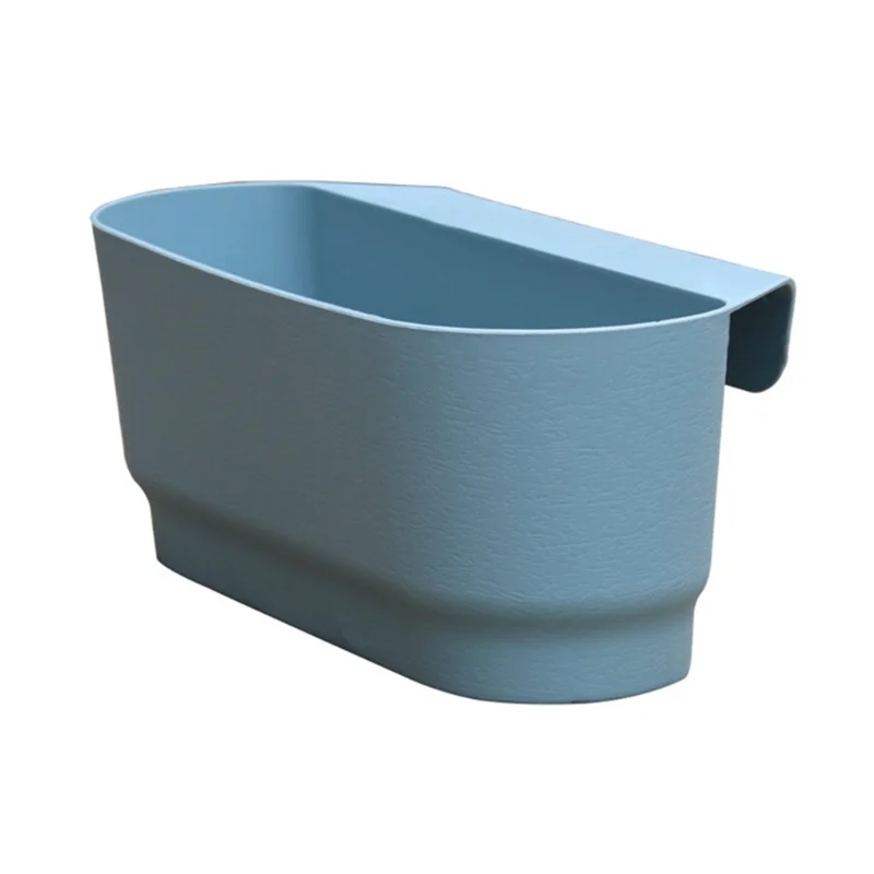 A67P-سلال معلقة على الحائط شبه دائرية على شكل زهرة أواني بلاستيكية مناسبة لسياج الشرفة والحديقة والخارجية والداخلية #3