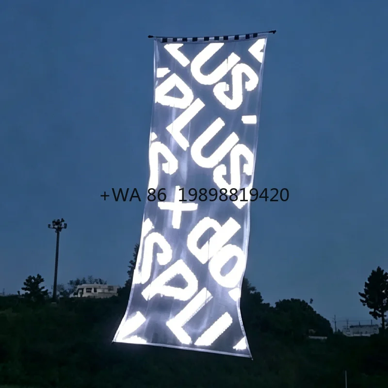 Customized Flexible Transparent Display Screen, LED Flying Display for Outdoor Activity, Magic Video Display