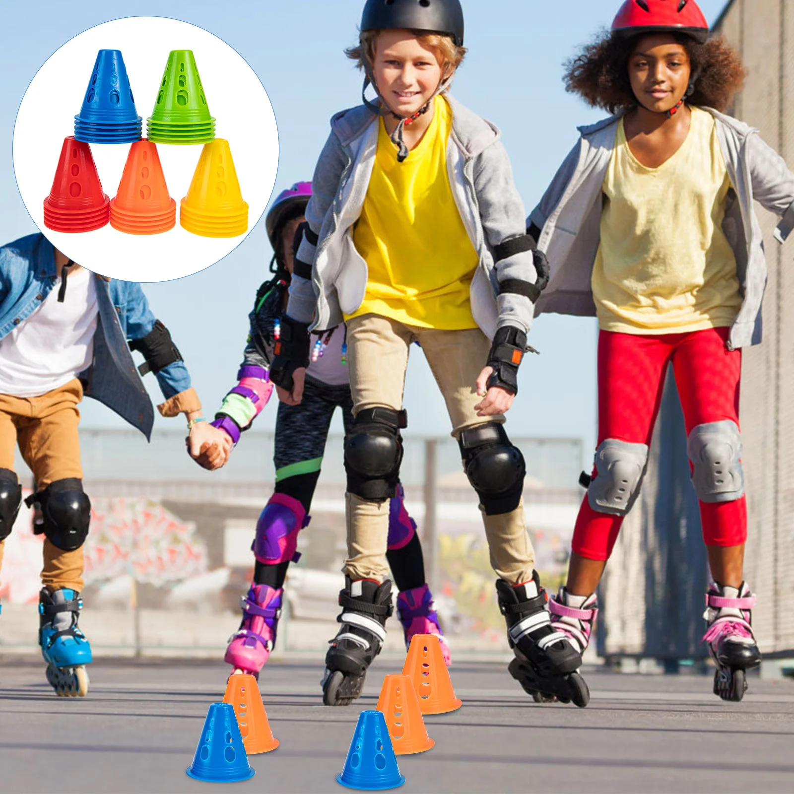 

25 Pcs Roller Barricades Skates Small Roadblock Cones Sports Marker Training Roller-skating Obstacle Outdoor Skater Shoes