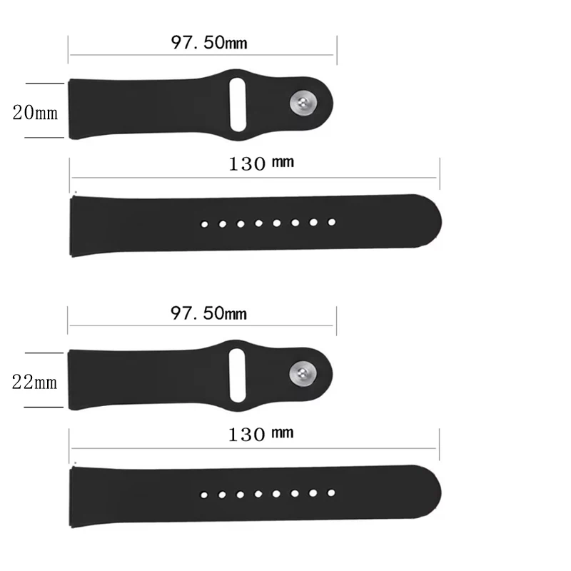 Silicone Strap for Samsung Galaxy Watch 7/4/5/6/4 classic/6 Classic/47mm/46mm Active 2/44mm/40mm 3 S3 20/22mm Wristband Bracelet