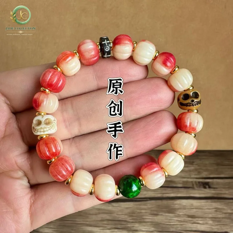 Tibetan-style blood-colored camel bone bracelet wholesale, Tibetan returned yak bone bracelet, ethnic style hand accessory, sing