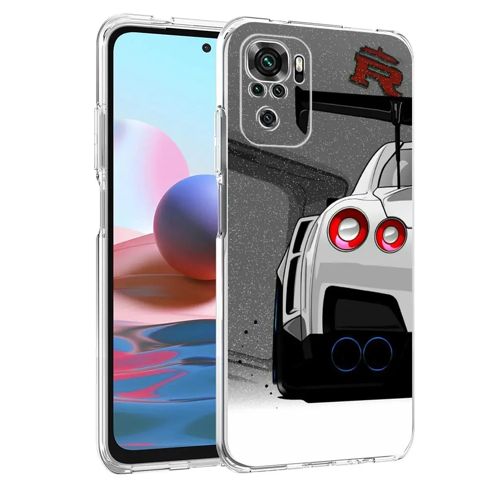 JDM Type R Civic Sport Car Phone Case For Xiaomi Redmi Note 13 12 5G 9S 9 8 10 11 Pro 4G 9T 13C 12C 10C 9C 9A 7 Clear Soft Cover