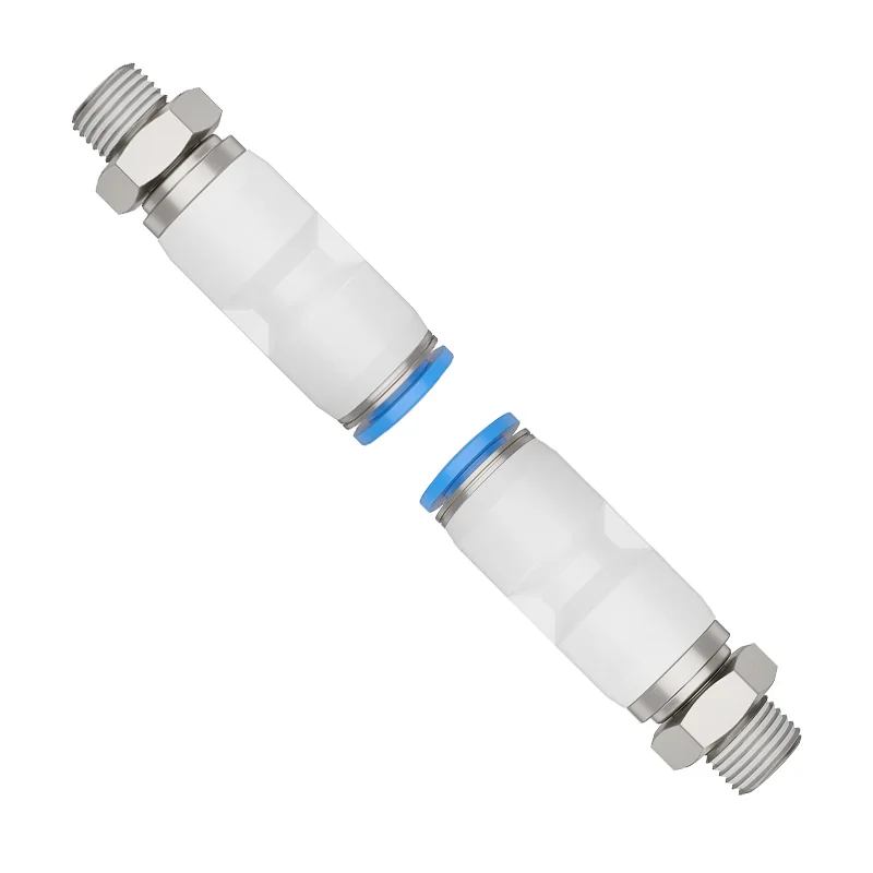 KSH Pneumatic Rotary Connectors Swivel Fittings 360° Rotation MaleThread M5 1/4 1/2 Hose Joint 6/8/10mm Revolute  Connector