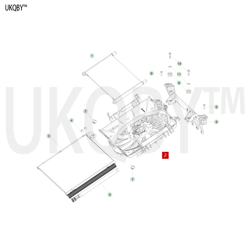 Electronic fan assembly - single fan 104850000F
