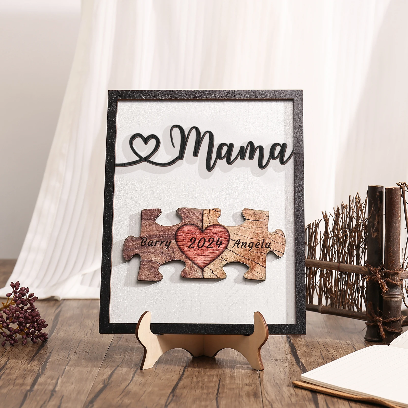 

1 pc Wooden Decors Personalized Names Customized Family First Name for Mother's Day Grandmother Gifts