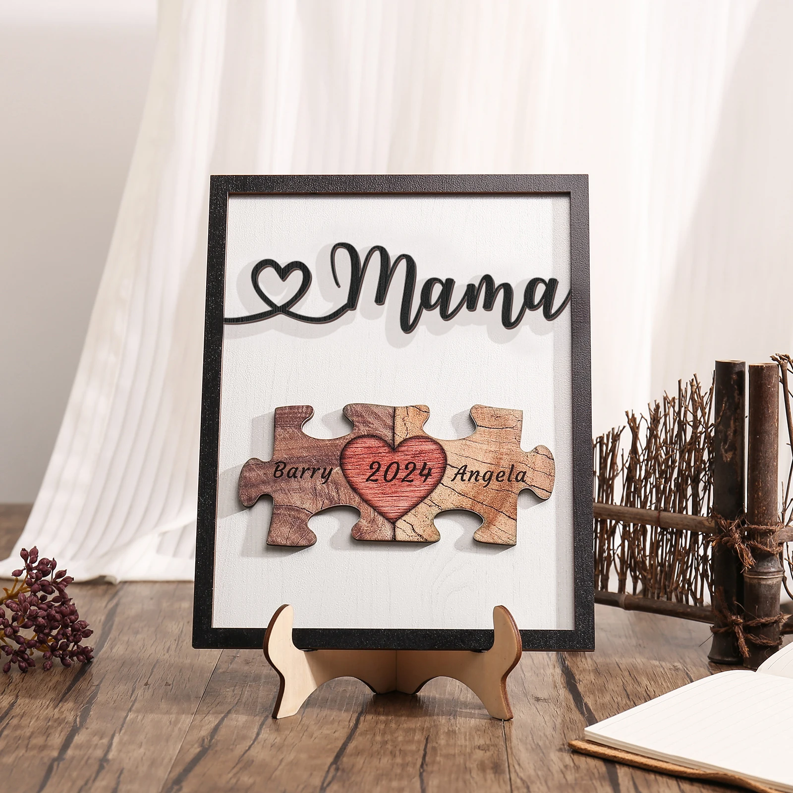 1 pc Wooden Decors Personalized Names Customized Family First Name for Mother's Day Grandmother Gifts