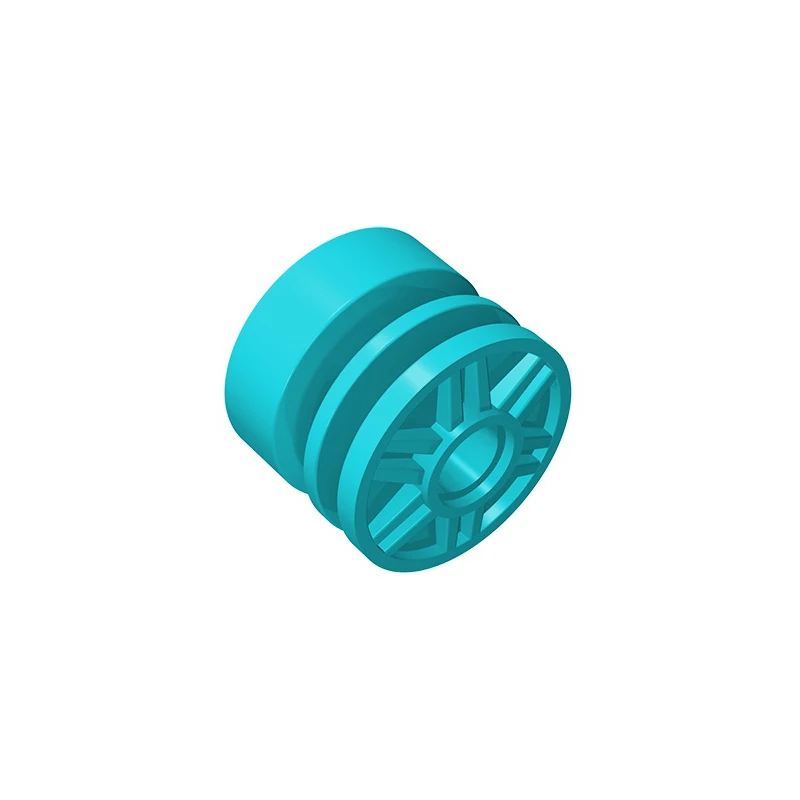 Gobricks GDS-1157 Wheel 18mm D. x 14mm with Pin Hole, Fake Bolts and Shallow Spokes compatible with lego 55981 20896