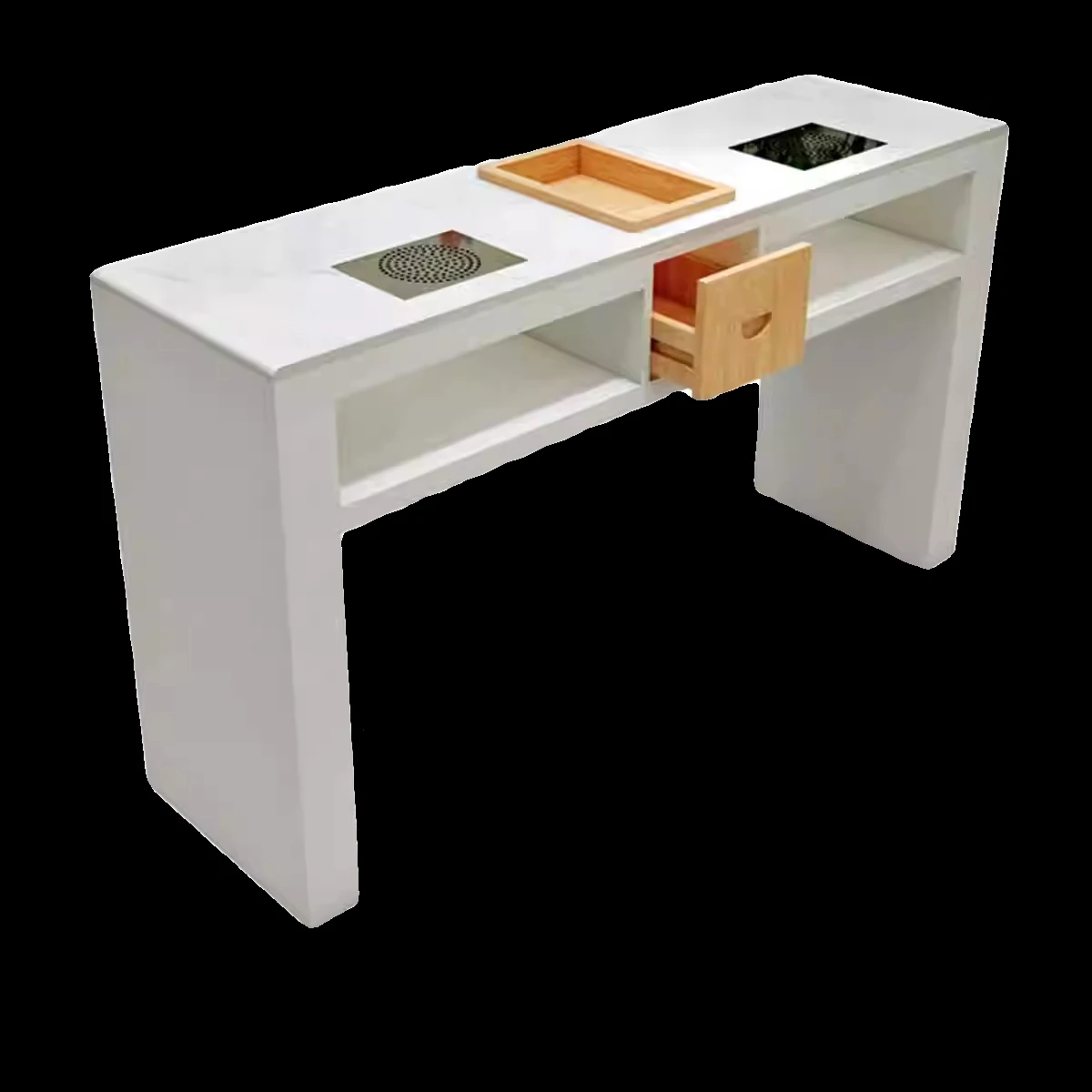 

Beauty New Design Manicure Table Nail Table with Drawer and Chair Set in High Quality