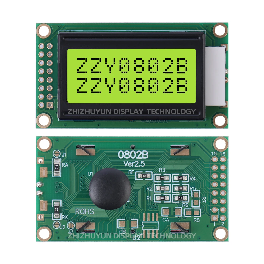 Spot Goederen 0802B 16PIN Lcd-scherm BTN Zwarte Film Originele ST7066U Chip LCM Display Module